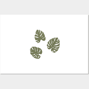 Monstera pattern Posters and Art